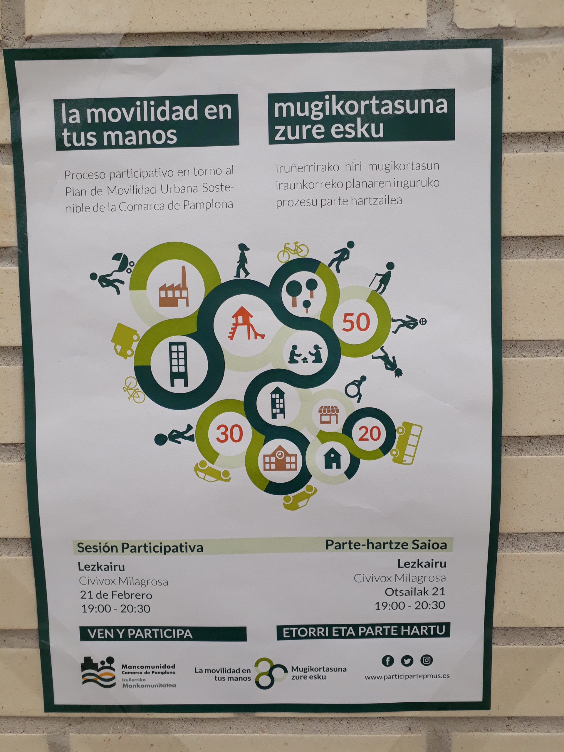 Mañana hay sesión participativa  PMUS en Lezkairu