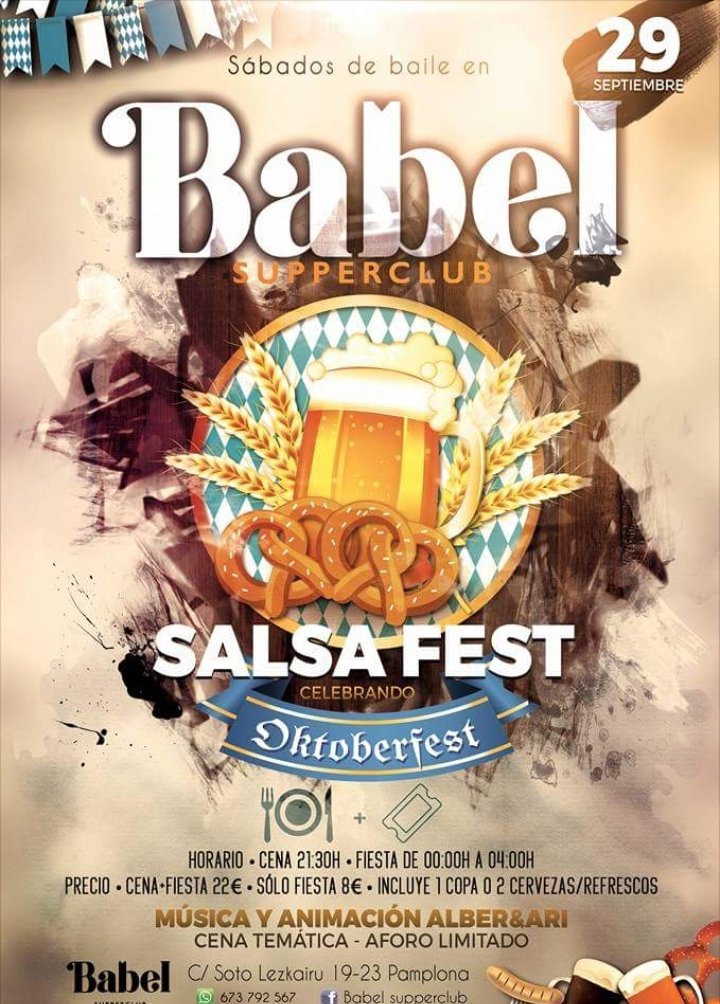 Fiesta Salsa Fest en Babel el sábado 29 de septiembre