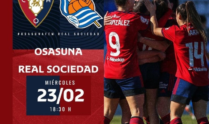 Partido del Osasuna femenino contra Real Sociedad en el campo de fútbol de Lezkairu, el miércoles 23 de febrero