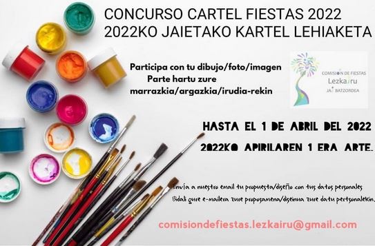Fiestas de Lezkairu 2022: concurso de cartel organizado por la Comisión de Fiestas