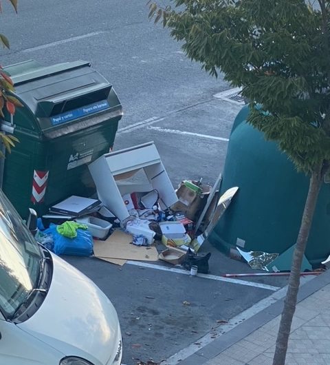 Fotodenuncia: basura tirada fuera de los contenedores