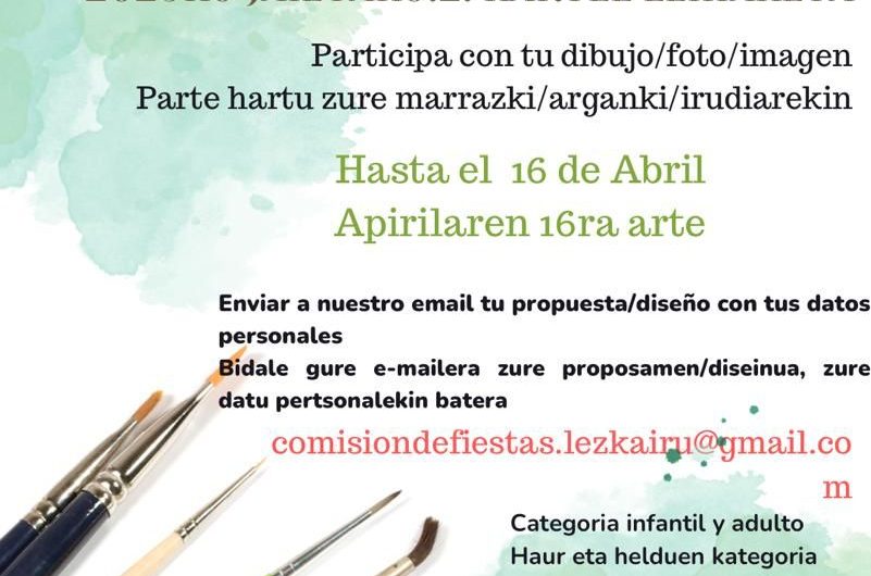 Fiestas Lezkairu 2023: Concurso de carteles (infantil y adulto)