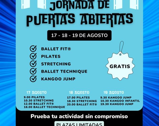 Jornadas de puertas abiertas gratuitas en Leticia Pérez (estudio de danza y pilates)