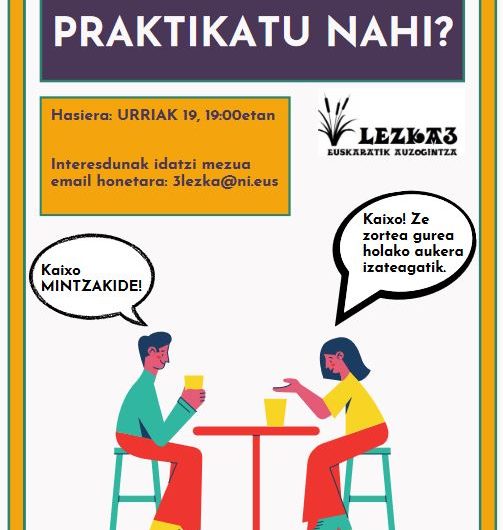 Grupo de conversación en euskara, por Lezka3