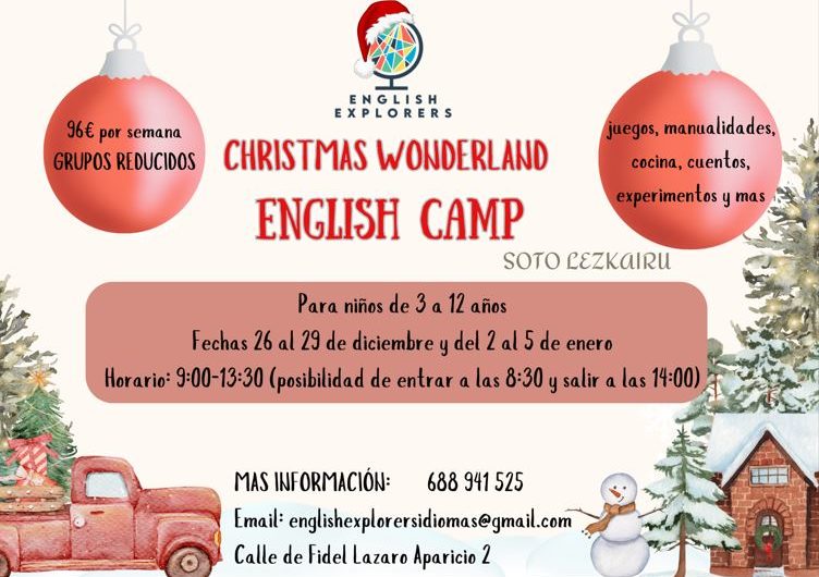 Campamento de Navidad con English Explorers
