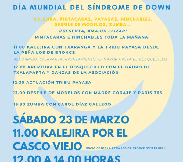 23 de marzo. Fiesta Día Mundial del Síndrome de Down