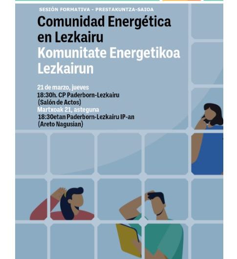 Sesión informativa Comunidad Energética en Lezkairu: 21 de marzo