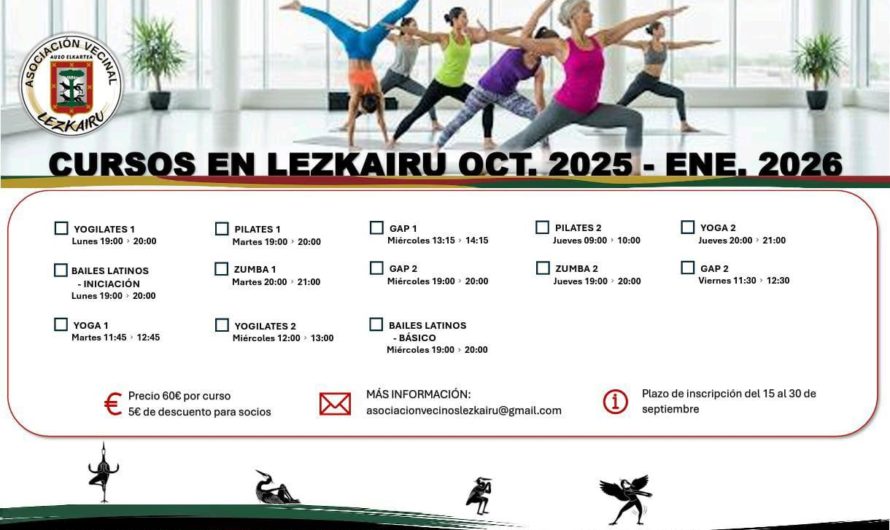Inscripciones actividades organizadas por la Asociación Vecinal