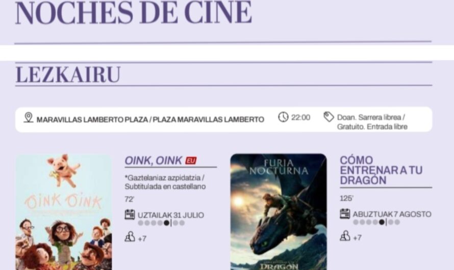 Cine de verano en Lezkairu